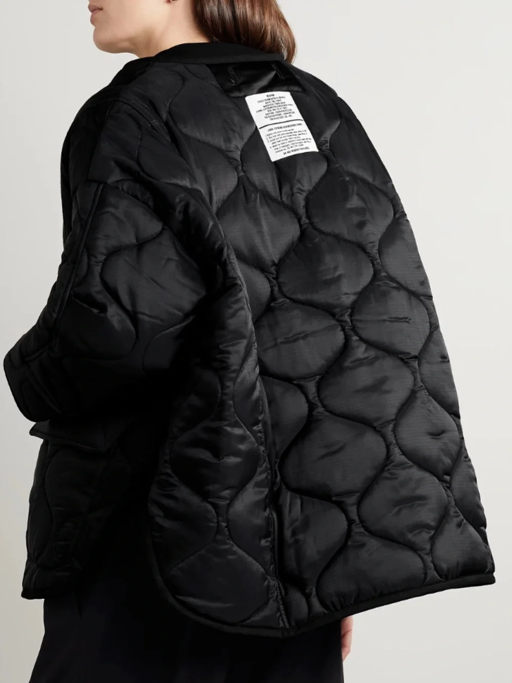 The Frankie Shop Teddy Quilted Jacket Black XS/S